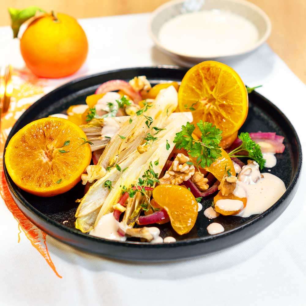 Mandarinen-Mohren-Salat
