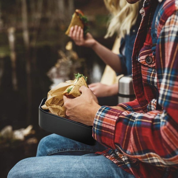 Gastroback Lunchbox schwarz, mit Bambusdeckel