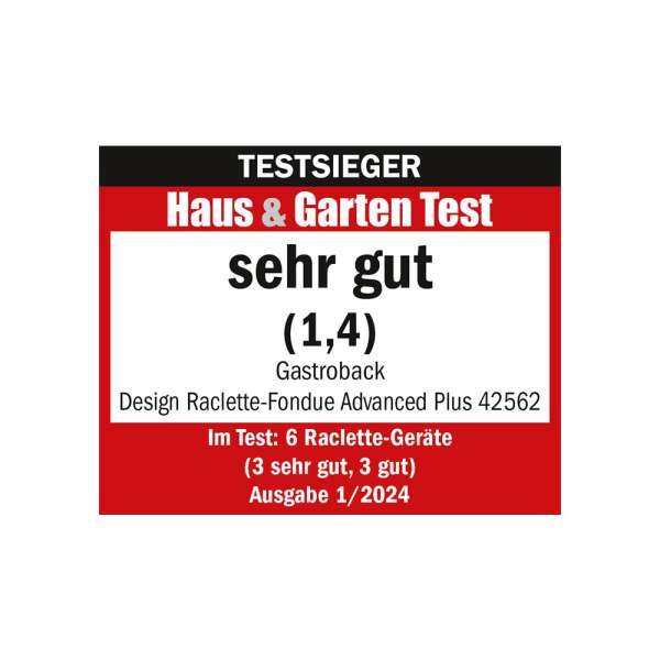 GASTROBACK® Raclette - Design Raclette Fondue Advanced Plus - 42562