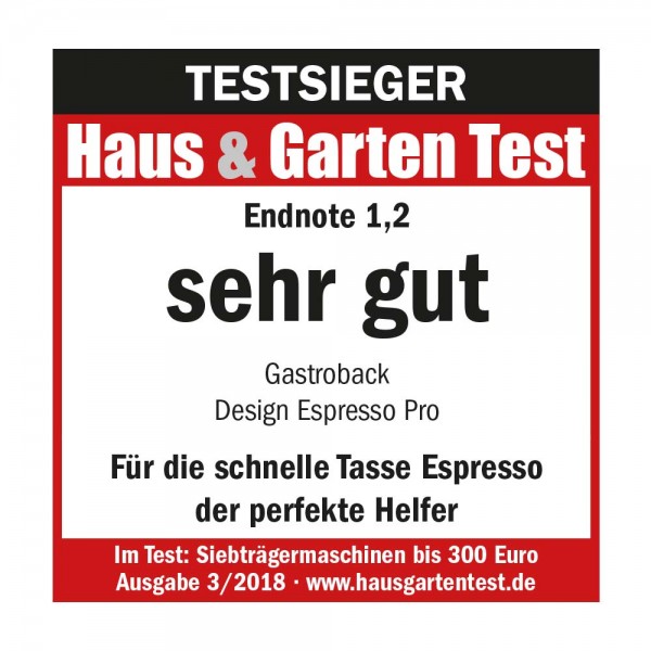 GASTROBACK® Siebträgermaschine - 42709 Design Espresso Pro